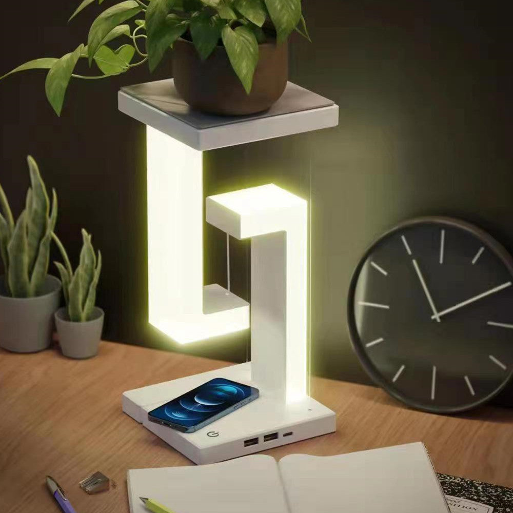 Wireless Charging LED Lamp – Anti-Gravity Design Table Light