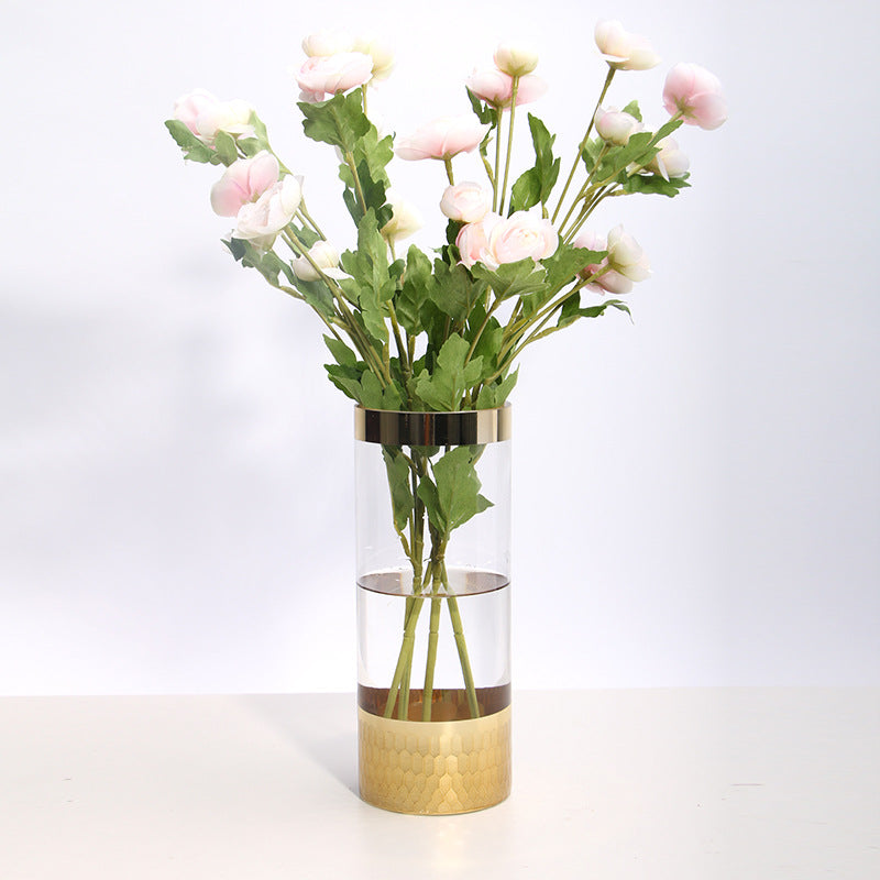 Sleek Transparent Glass Vase – Modern Hydroponic Flower Holder & Home Decor Accent