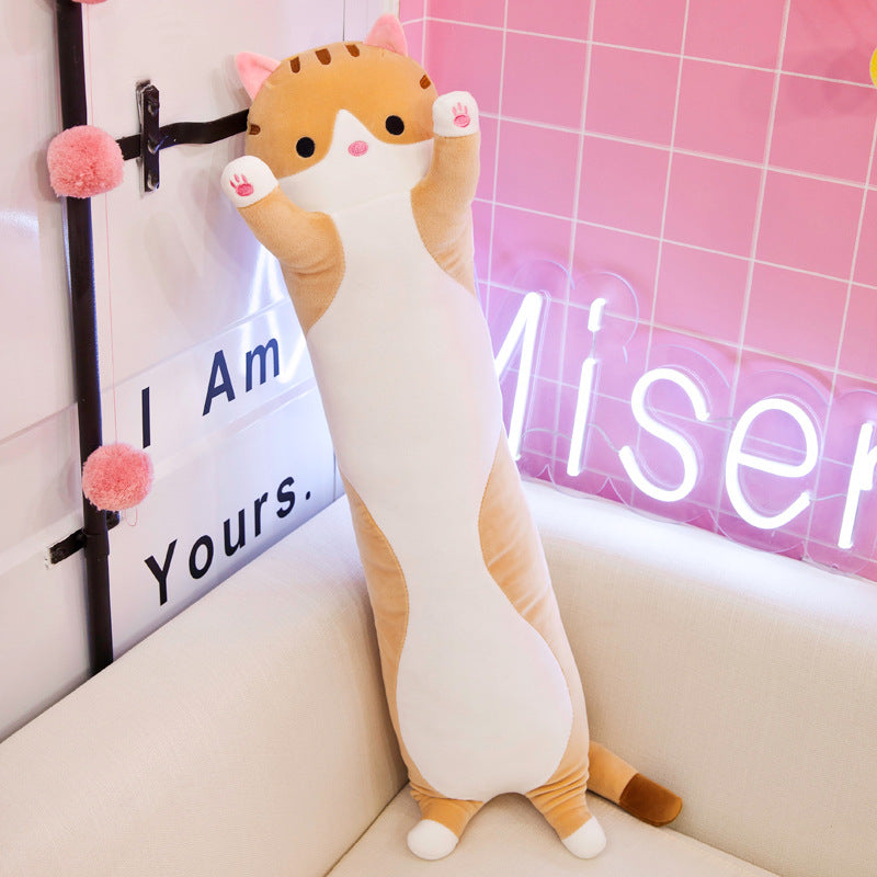 Long Cat Plush Pillow – Giant Cuddle Buddy for Sleep, Snuggles & Stress Relief