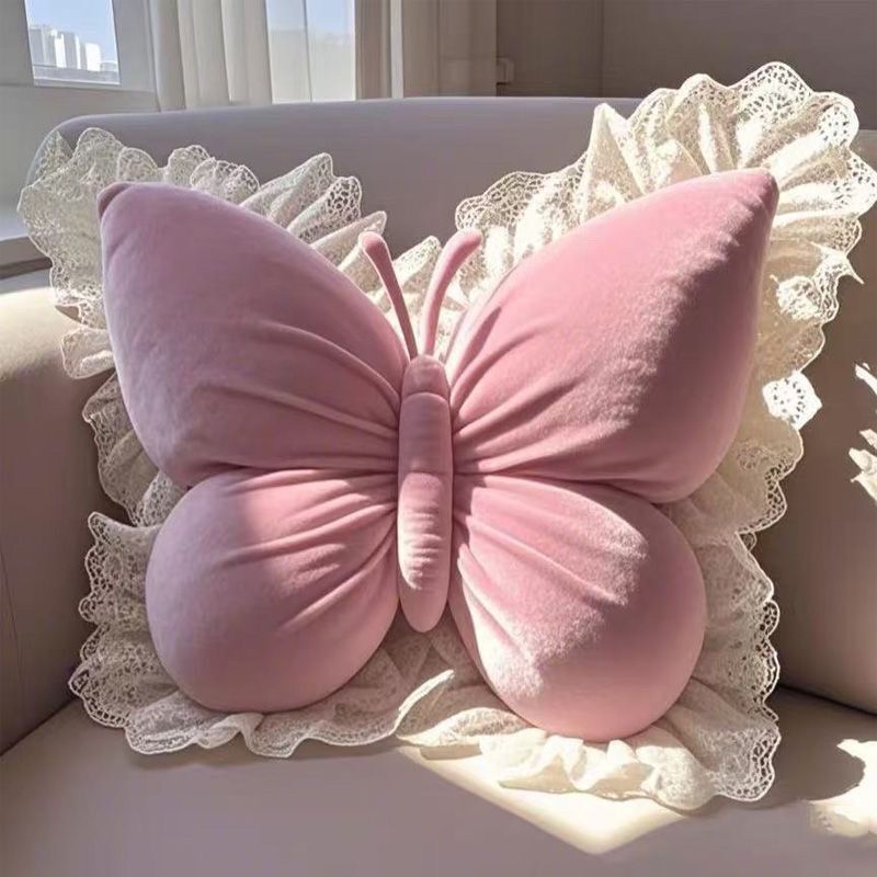 Butterfly Princess Bow Pillow – Chic Comfort for Office, Car & Home Decor