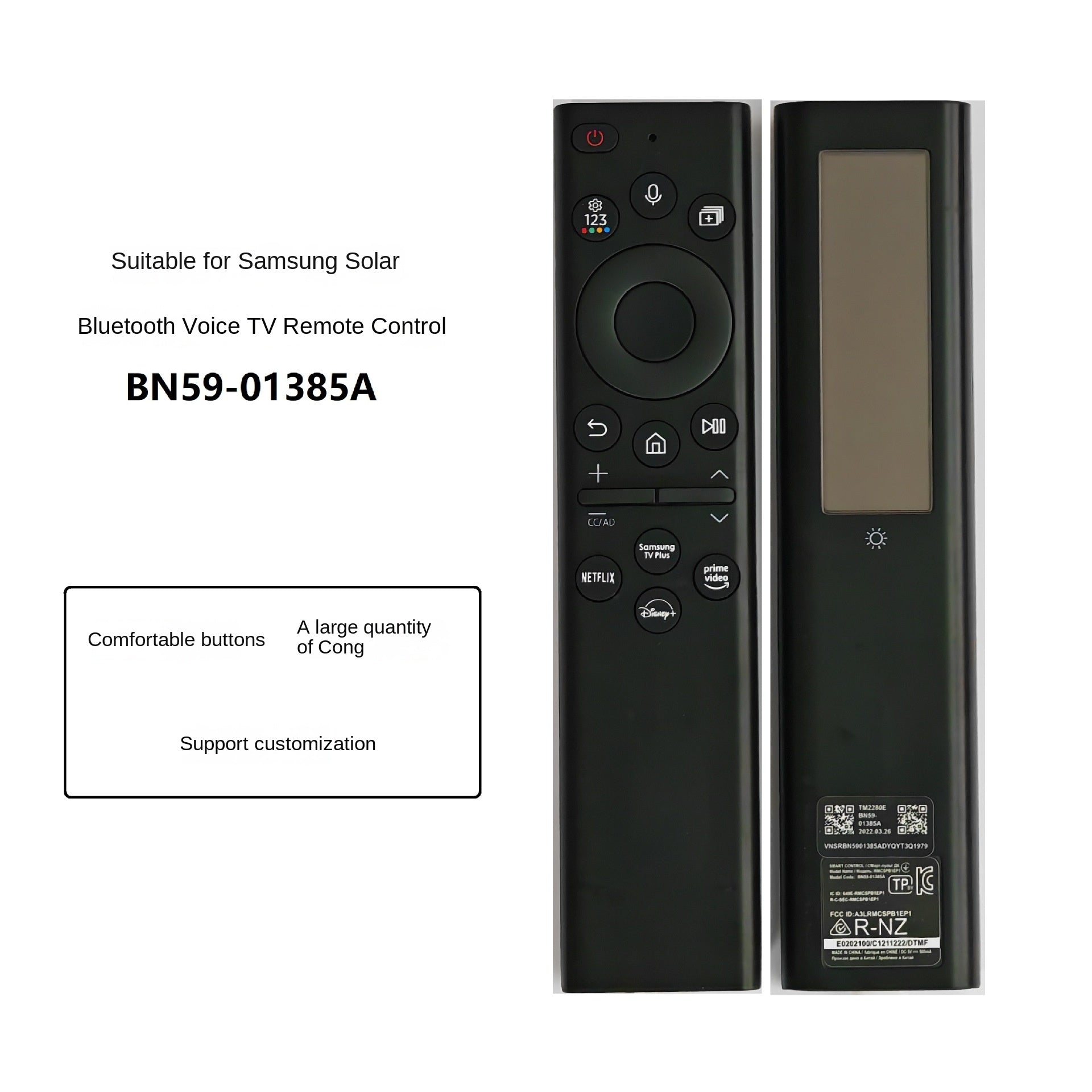 Samsung Solar Bluetooth Voice TV Remote Control – Premium Upgraded
