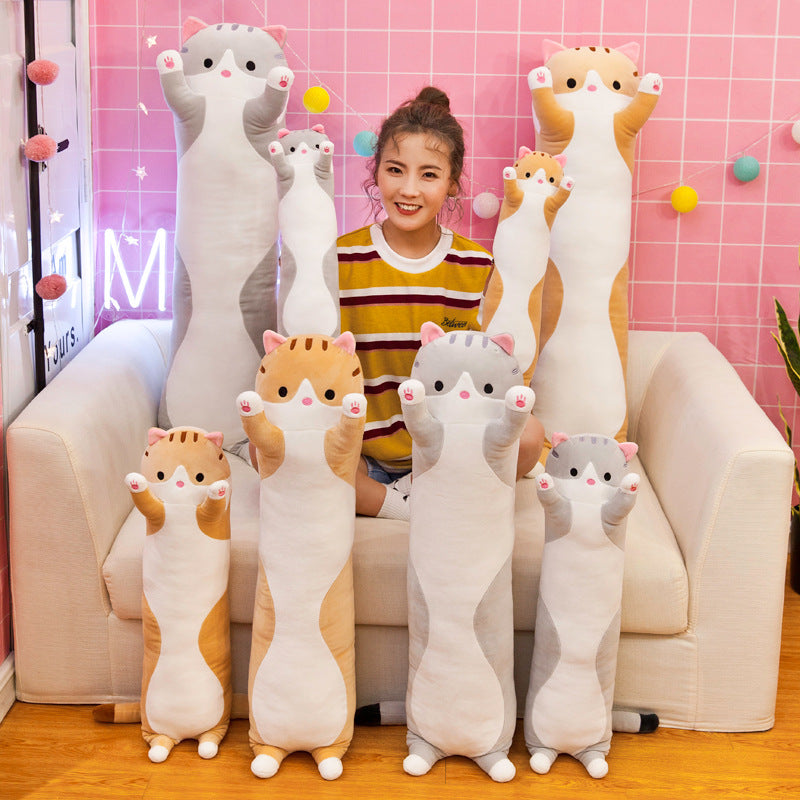 Long Cat Plush Pillow – Giant Cuddle Buddy for Sleep, Snuggles & Stress Relief