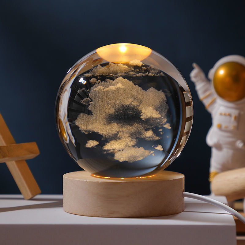 Universe Crystal Ball Night Light – Magical Glow for Your Space