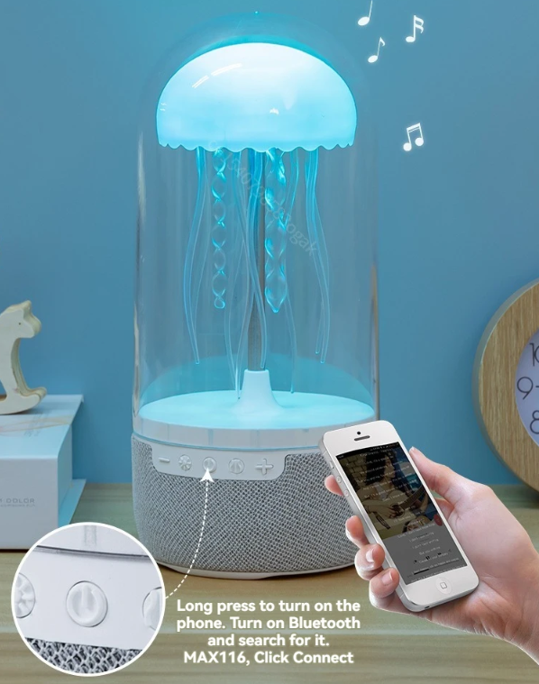 Jellyfish Bluetooth Speaker Lamp – Colorful Lights & HiFi Sound