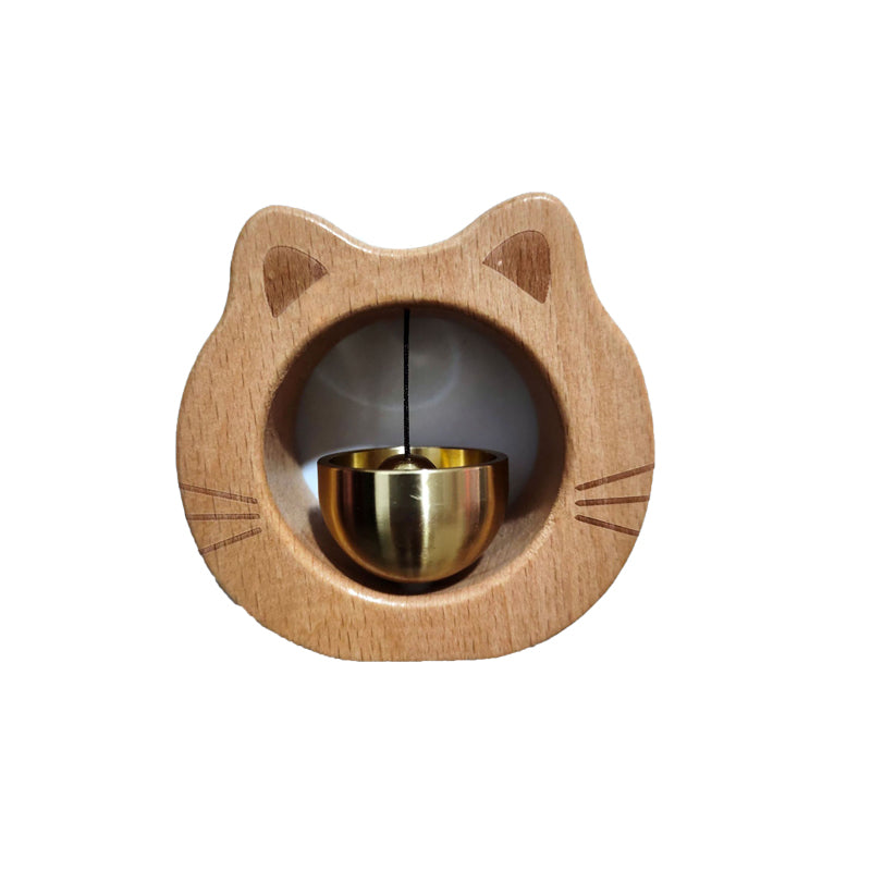 Creative Wooden Bell Doorbell – Modern Minimalist Pendant for Bedroom & Entrance