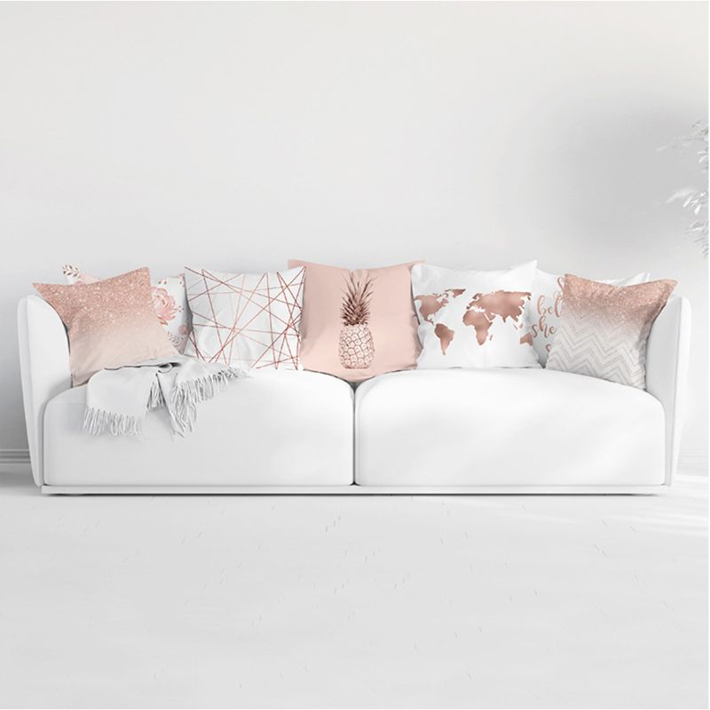 Rose Gold Lash Pillow Cover – Glitter Pineapple Vibes for Your Sofa
