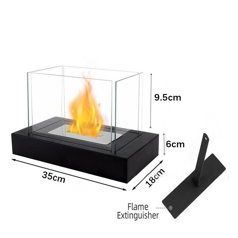 Modern Four-Sided Alcohol Fireplace – Cozy Heat & Stylish Vibes