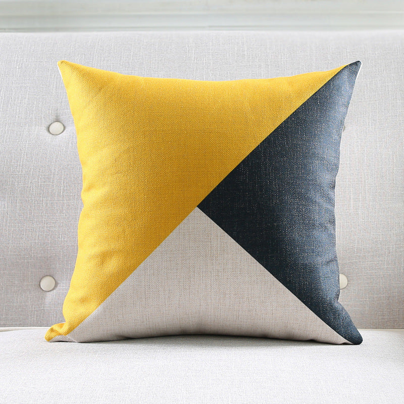 Nordic Cotton Linen Throw Pillow – Decorative Lumbar Support Cushion for Home & Car
