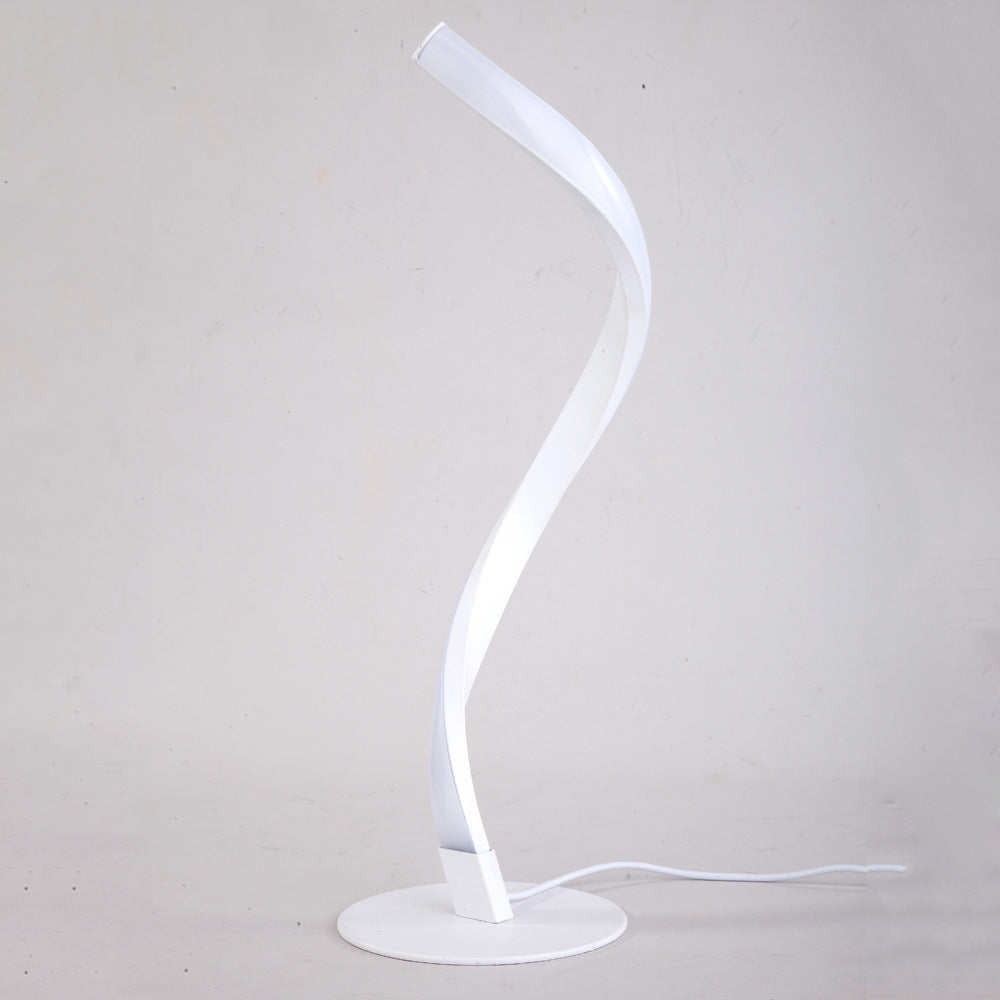 Spiral Snake LED Table Lamp – Modern Dimmable Bedside Light