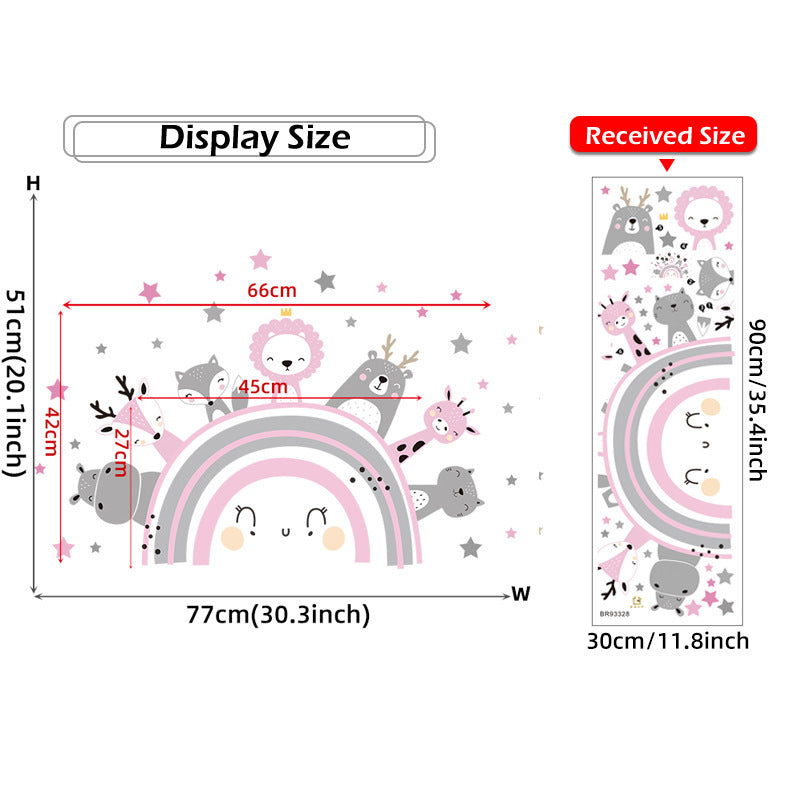 Cartoon Kids Wall Decal Set – Waterproof PVC Nursery & Playroom Stickers