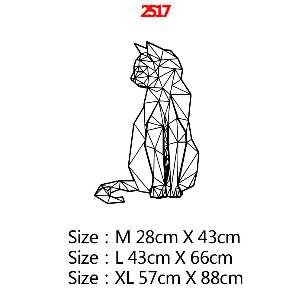 Cat Silhouette Wall Sticker – Waterproof PVC Home Décor Decal (43×66cm)