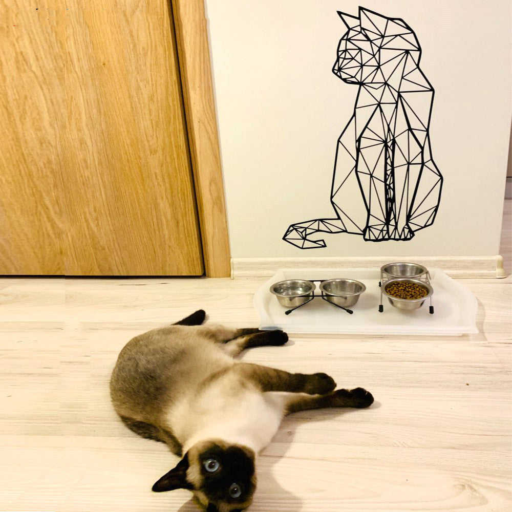Cat Silhouette Wall Sticker – Waterproof PVC Home Décor Decal (43×66cm)