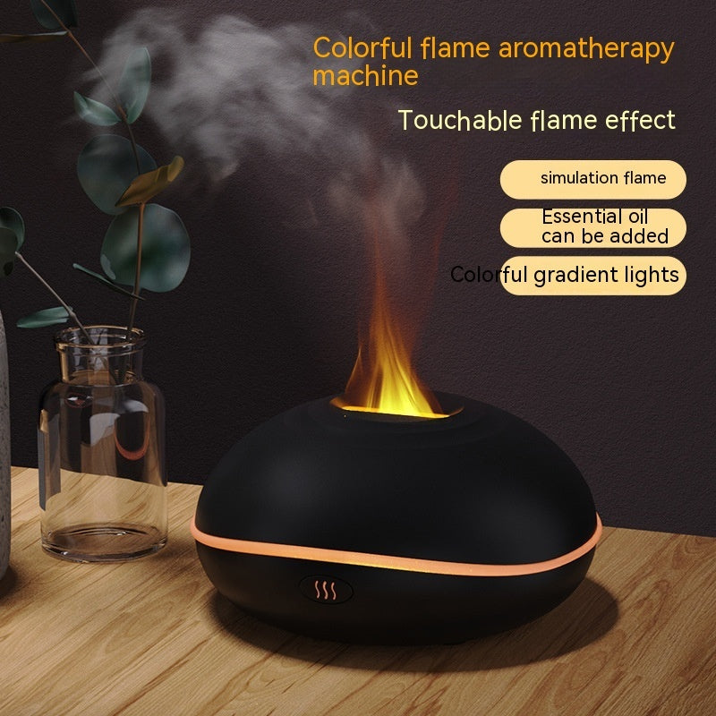 Flame Aroma Diffuser USB Ultrasonic Humidifier – Small, Quiet Essential Oil Atomizer